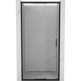 Posuvné sprchové dvere Mexen Exo-3S 100 cm, priehľadné, čierne - 8153-100-000-70-00