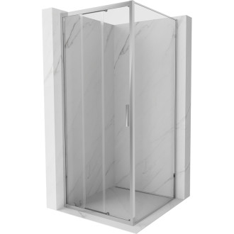 Posuvný sprchovací kút Mexen Exo 85 x 85 cm, priehľadný, chróm - 8153-085-085-01-00