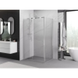 Posuvný sprchovací kút Mexen Exo 80 x 90 cm, priehľadný, chróm - 8153-080-090-01-00