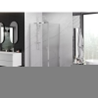 Posuvný sprchovací kút Mexen Exo 90 x 90 cm, priehľadný, chróm - 8153-090-090-01-00