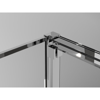 Posuvný sprchovací kút Mexen Exo 90 x 100 cm, priehľadný, chróm - 8153-090-100-01-00