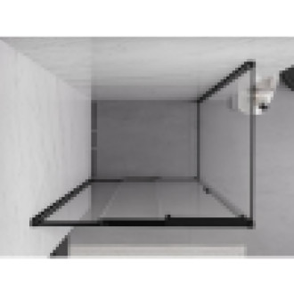 Posuvný sprchovací kút Mexen Exo 85 x 70 cm, priehľadný, čierny - 8153-085-070-70-00
