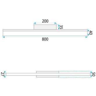 REA Nástenné svietidlo LED 80CM APP1853-1W BRUSH GOLD OSW-66007