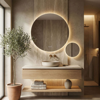 REA Zrkadlo LED R-8040 80cm + 40cm HOM-08531