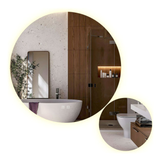 REA Zrkadlo LED R-8040 80cm + 40cm HOM-08531