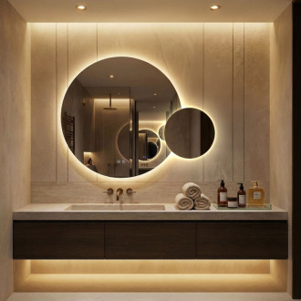 REA Zrkadlo LED R-8040 80cm + 40cm HOM-08531