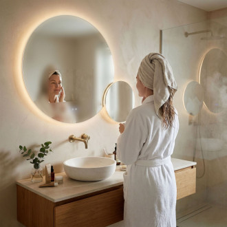 REA Zrkadlo LED R-8040 80cm + 40cm HOM-08531