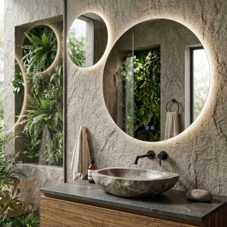 REA Zrkadlo LED R-8040 80cm + 40cm HOM-08531