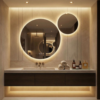 REA Zrkadlo LED R-8040 80cm + 40cm HOM-08531