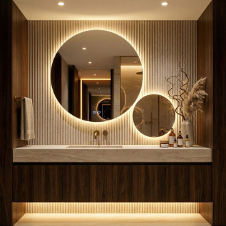 REA Zrkadlo LED R-9045 90cm + 45cm HOM-08532