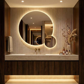 REA Zrkadlo LED R-9045 90cm + 45cm HOM-08532