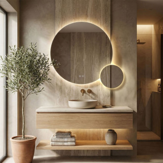 REA Zrkadlo LED R-9045 90cm + 45cm HOM-08532