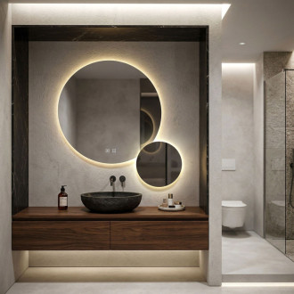 REA Zrkadlo LED R-9045 90cm + 45cm HOM-08532