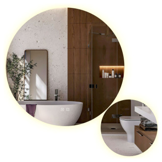 REA Zrkadlo LED R-9045 90cm + 45cm HOM-08532