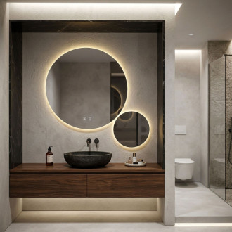 REA Zrkadlo LED R-9045 90cm + 45cm HOM-08532