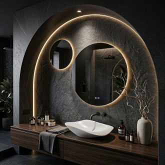 REA Zrkadlo LED R-9045 90cm + 45cm HOM-08532
