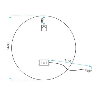 REA Zrkadlo LED SOFT 60 HOM-00203