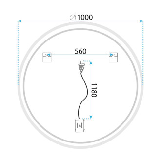 REA Zrkadlo LED SOFT 100 HOM-00207