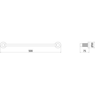 Vešiak na uteráky Mexen Triv, kartáčovaný, sivá zbraň - 70A33043-66