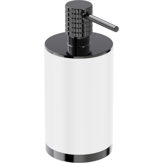 Dávkovač mydla Mexen Triv voľne stojaci, biely/čierny chróm - 70A33059-73W