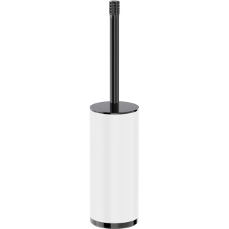 Mexen Triv stojací toaletní kartáč, bílý/černý chrom - 70A33073-73W