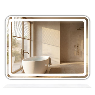 REA LED zrkadlo na stenu s policou 80x60 cm L-8060 HOM-08530