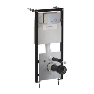 Omnires STRONGFRAME podomietkový modul ECO + tlačidlo, kartáčovaný nikel STFWCECO1R45-RNI