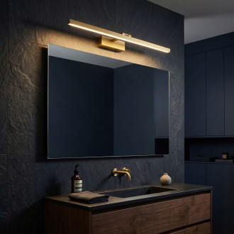 REA APP1865-1W Kúpeľňové nástenné LED svietidlo 80 cm BRUSH GOLD OSW-66021