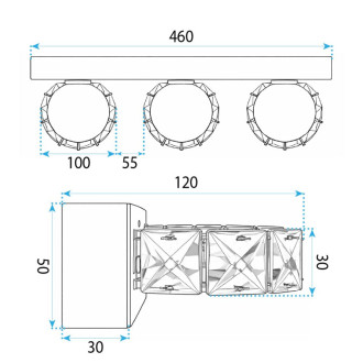 REA Nástenné svietidlo LED APP1938-3W CHROME OSW-66072