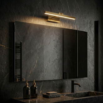 REA APP1860-1W Kúpeľňové nástenné LED svietidlo 40cm GOLD OSW-66013