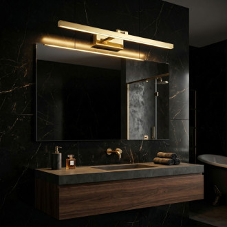 REA APP1862-1W Kúpeľňové nástenné LED svietidlo 80 cm GOLD OSW-66015