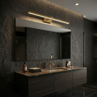 REA APP1862-1W Kúpeľňové nástenné LED svietidlo 80 cm GOLD OSW-66015