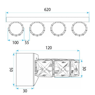 REA Nástenné svietidlo LED APP1940-4W CHROME OSW-66074