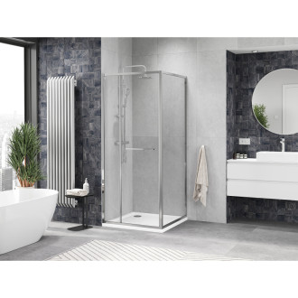 Mexen Linea posuvný sprchovací kút 80 x 80 cm, priehľadný, chróm - 8E1-080-080-01-01