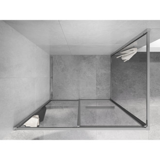 Mexen Linea posuvný sprchovací kút 100 x 85 cm, priehľadný, chróm - 8E1-100-085-01-01