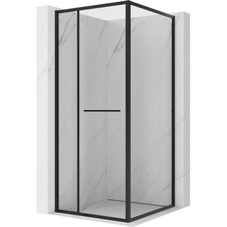 Mexen Linea posuvný sprchovací kút 95 x 95 cm, priehľadný, čierny - 8E1-095-095-70-70