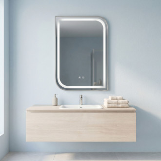 REA Zrkadlo LED ZONE 70x50 BRUSH NICKEL HOM-00305