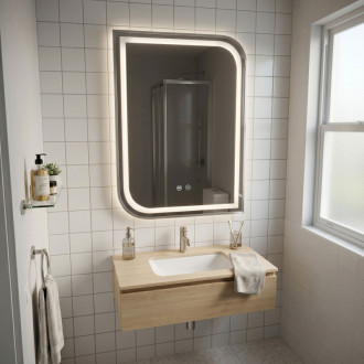 REA Zrkadlo LED ZONE 70x50 BRUSH NICKEL HOM-00305