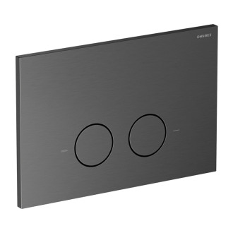 Omnires STRONGFRAME podomietkový modul ECO + tlačidlo, grafit kartáčovaný STFWCECO1R45-RGR