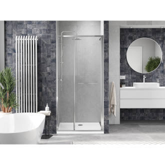 Posuvné sprchové dvere Mexen Linea 95 cm, priehľadné, chróm - 8E1-095-000-01-01