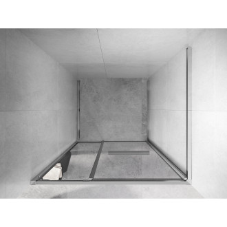 Posuvné sprchové dvere Mexen Linea 95 cm, priehľadné, chróm - 8E1-095-000-01-01