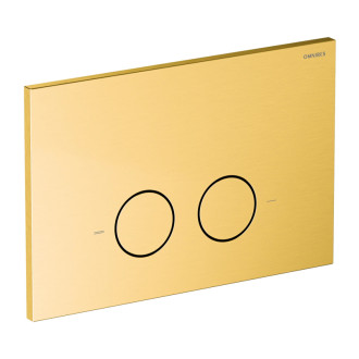 Omnires STRONGFRAME podomietkový modul ECO + tlačidlo, zlatá kartáčovaná STFWCECO1R45-RGLB