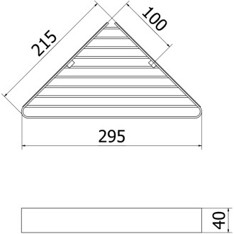 Rohový kúpeľňový kôš Mexen Evos-C, biely - 70A8514-20
