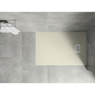 Mexen Hugo obdĺžniková sprchová vanička SMC 100 x 80 cm, béžová, biely kryt - 42698010-W