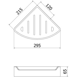 Rohový kúpeľňový kôš Mexen Rivon-C, biely - 70A8525-20
