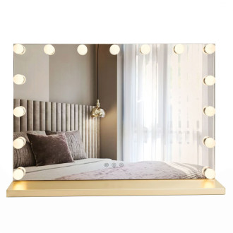 REA Zrkadlo LED HOLLYWOOD L.Gold HOM-12012