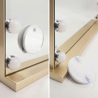 REA Zrkadlo LED HOLLYWOOD L.Gold HOM-12012