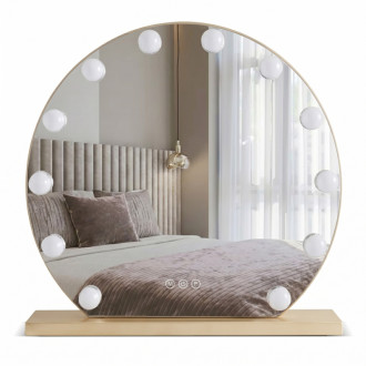 REA Zrkadlo LED HOLLYWOOD L. Gold 50 cm HOM-01803