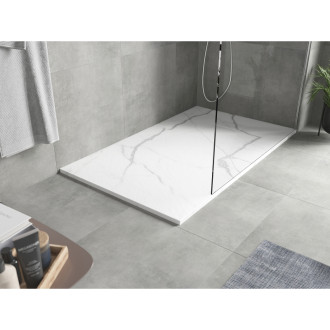 Obdĺžniková sprchová vanička Mexen Hugo SMC 150 x 80 cm, biely kameň - 42158015