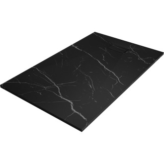 Obdĺžniková sprchová vanička Mexen Hugo SMC 150 x 80 cm, čierny kameň - 42758015